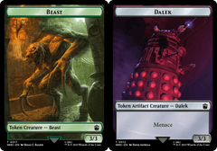 Beast (0017) // Dalek (0012) Double-Sided Token - Foil